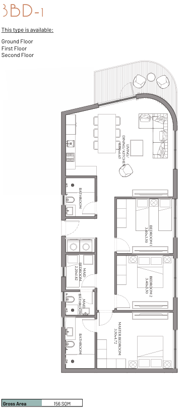 Floor plan for apartment at June
