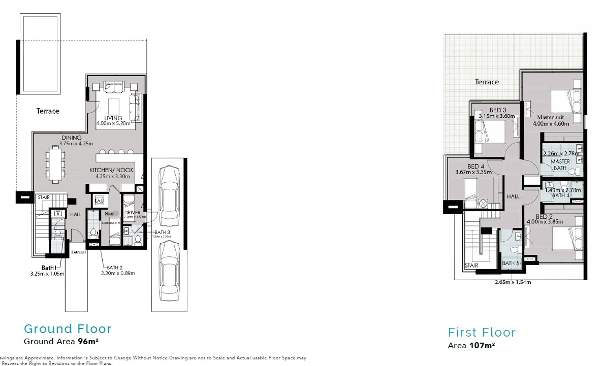 Floor plan for villa at Smeralda Bay Sidi Heneish -Sbay