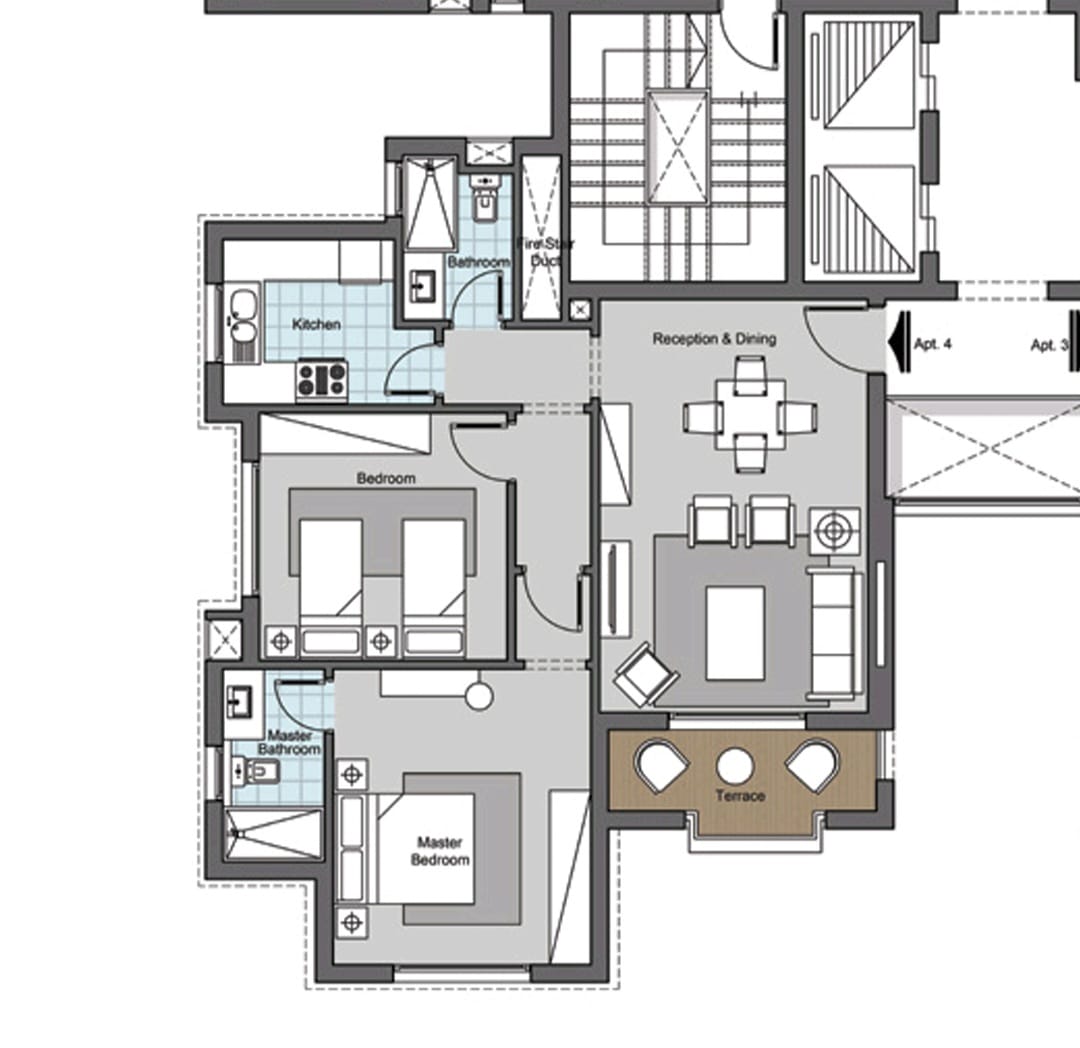 Floor plan for apartment at Ever New Cairo