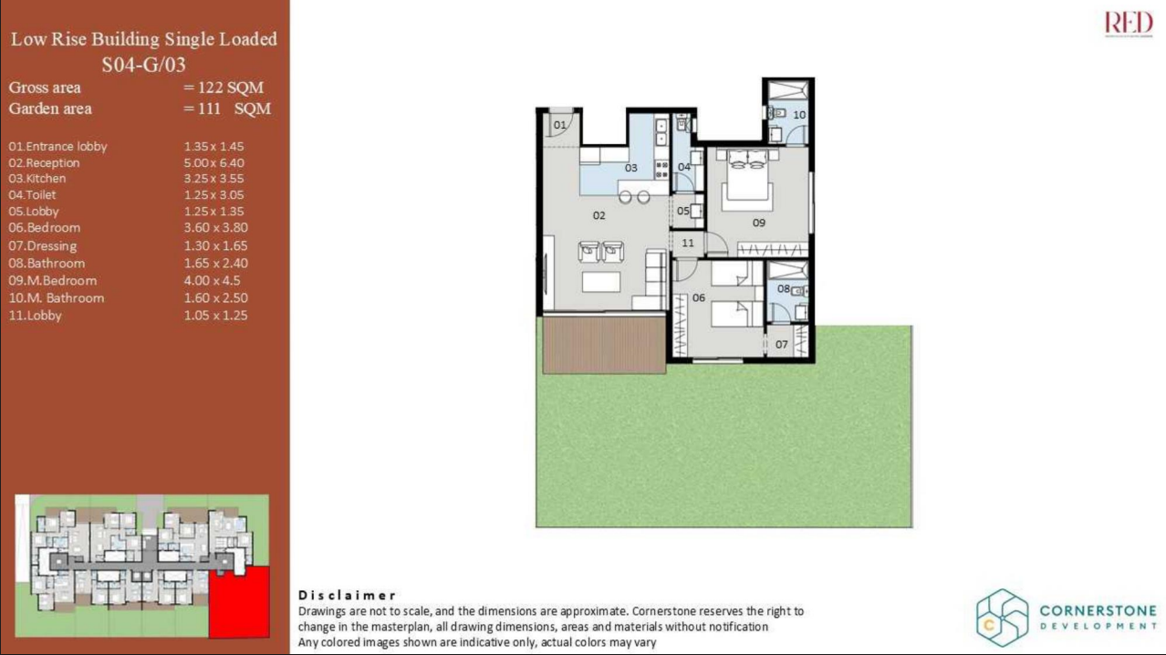 Floor plan for apartment at Red