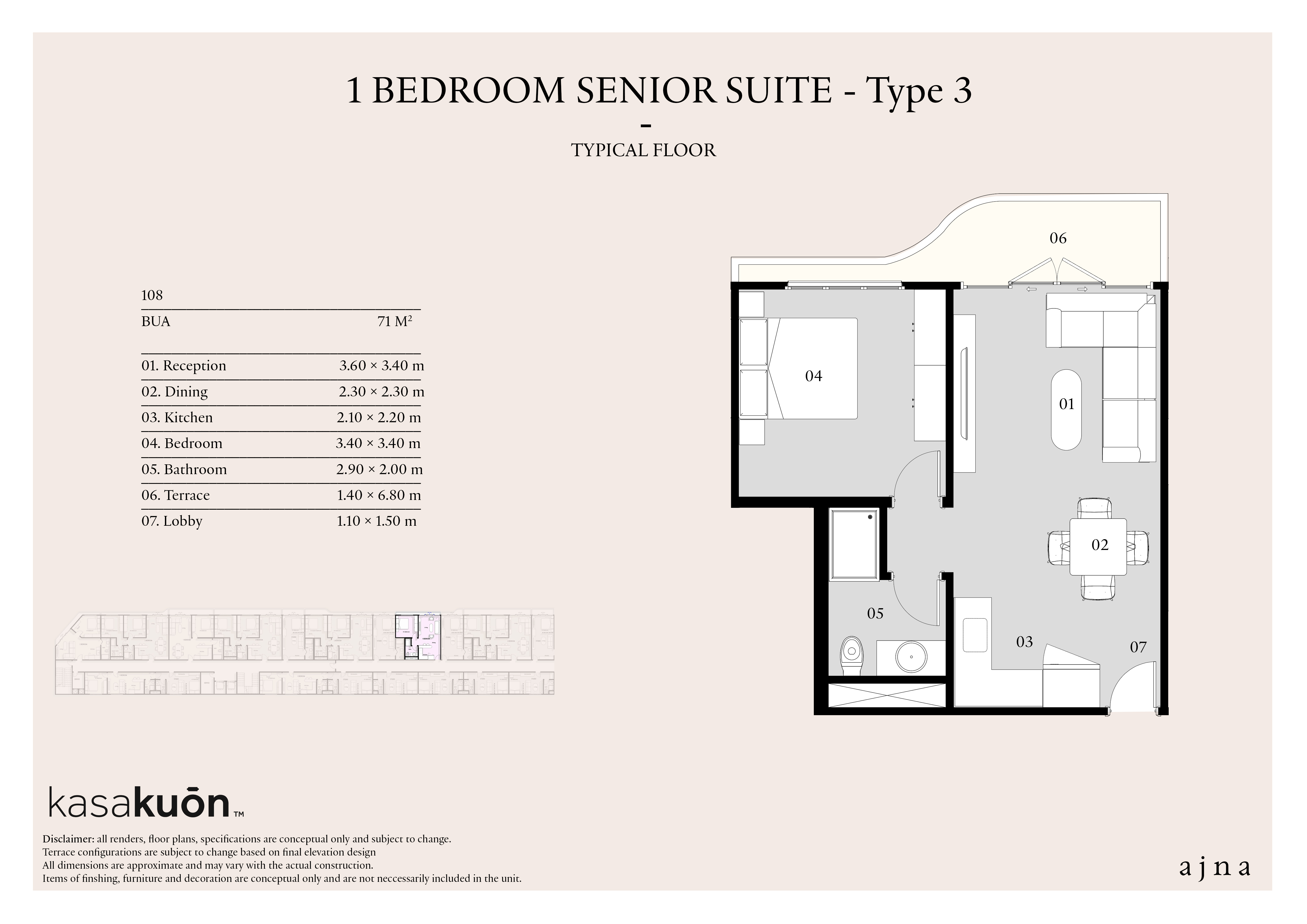 Floor plan for apartment at Eastville