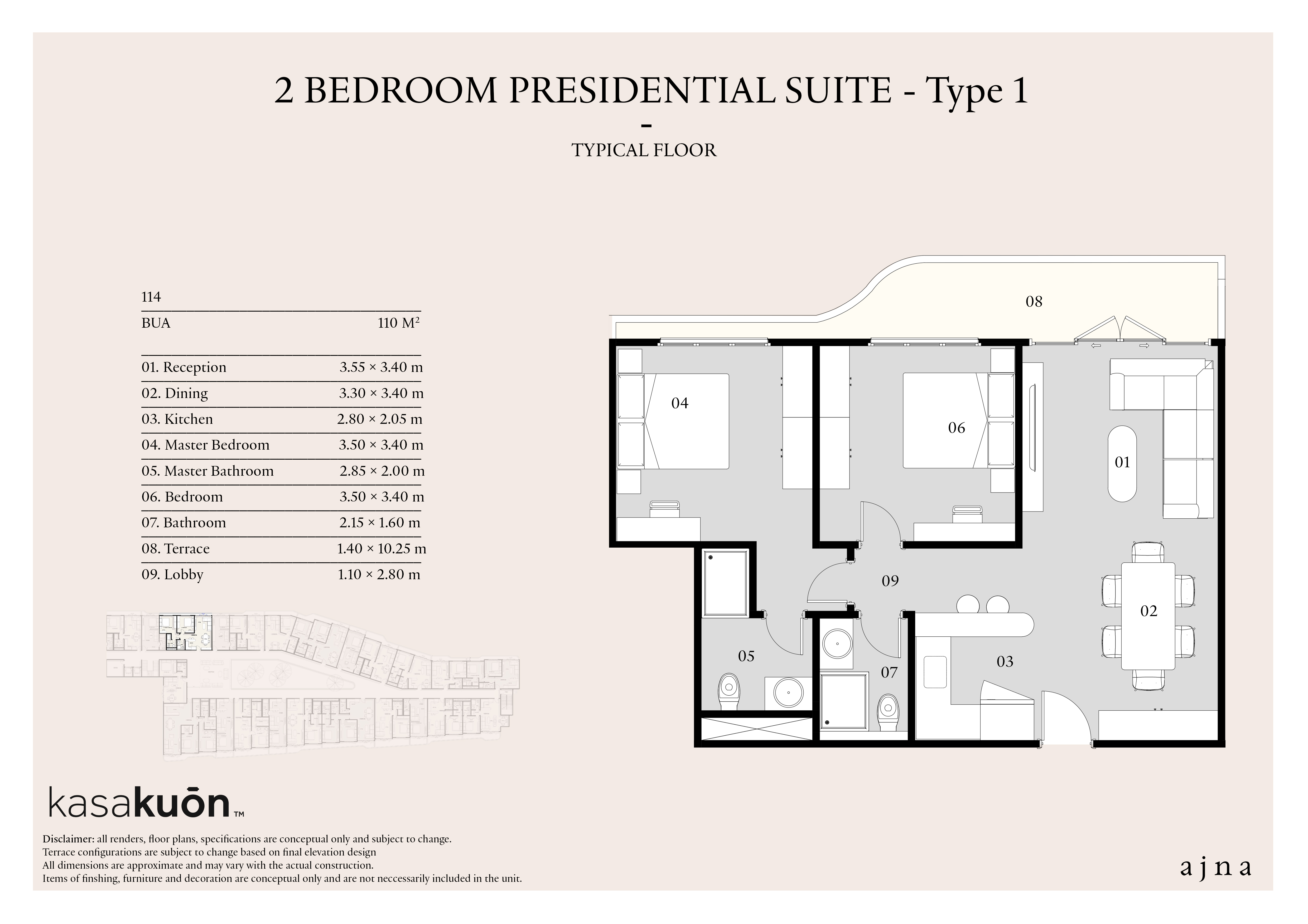 Floor plan for apartment at Eastville