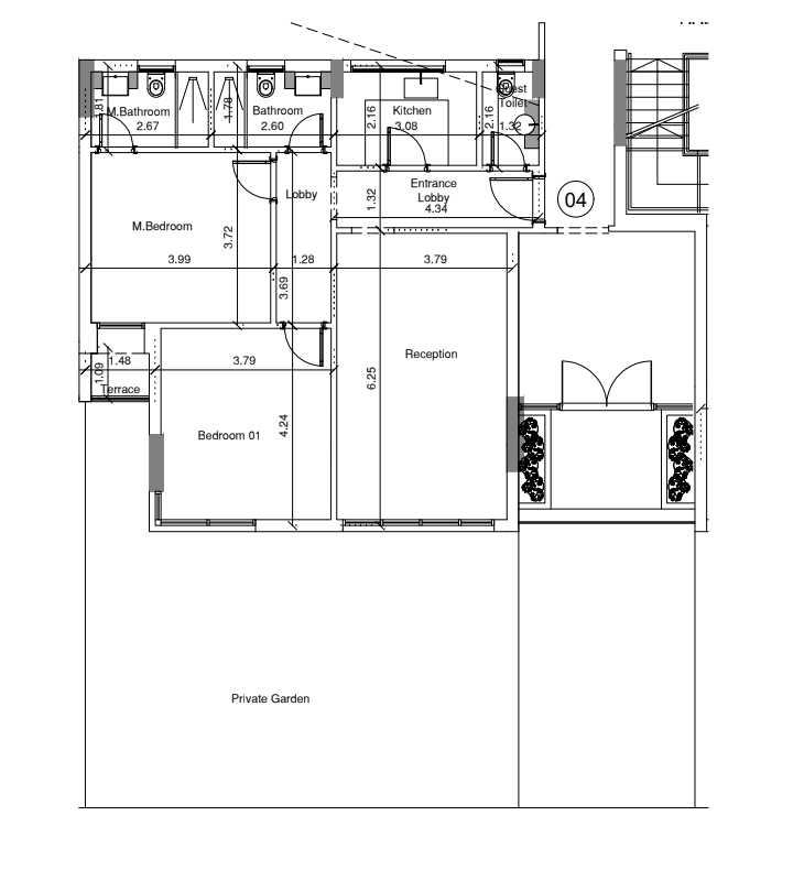Floor plan for apartment at Scene 7