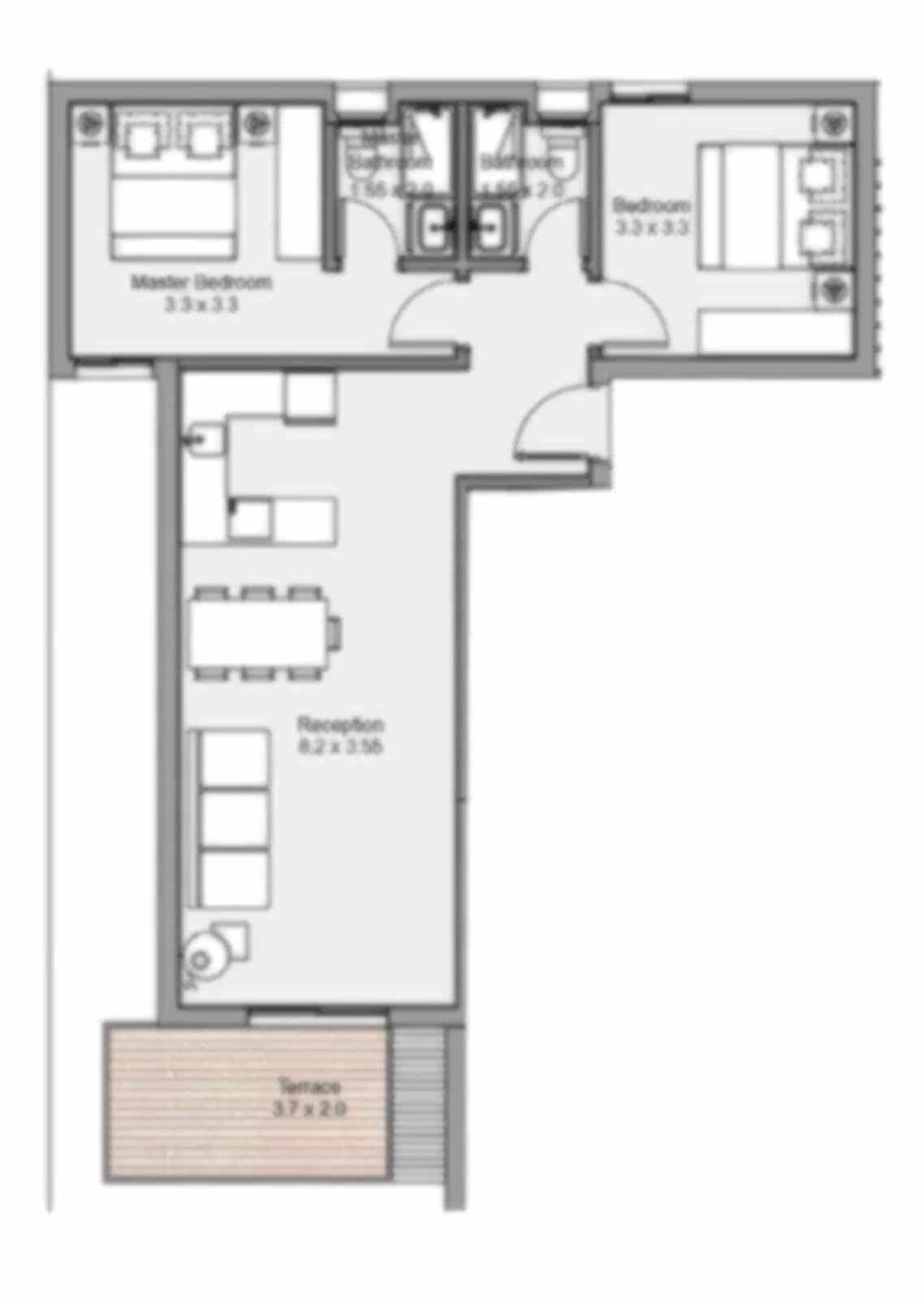 Floor plan for chalet at Salt