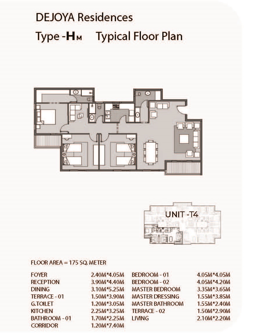 Floor plan for apartment at Dejoya Residence