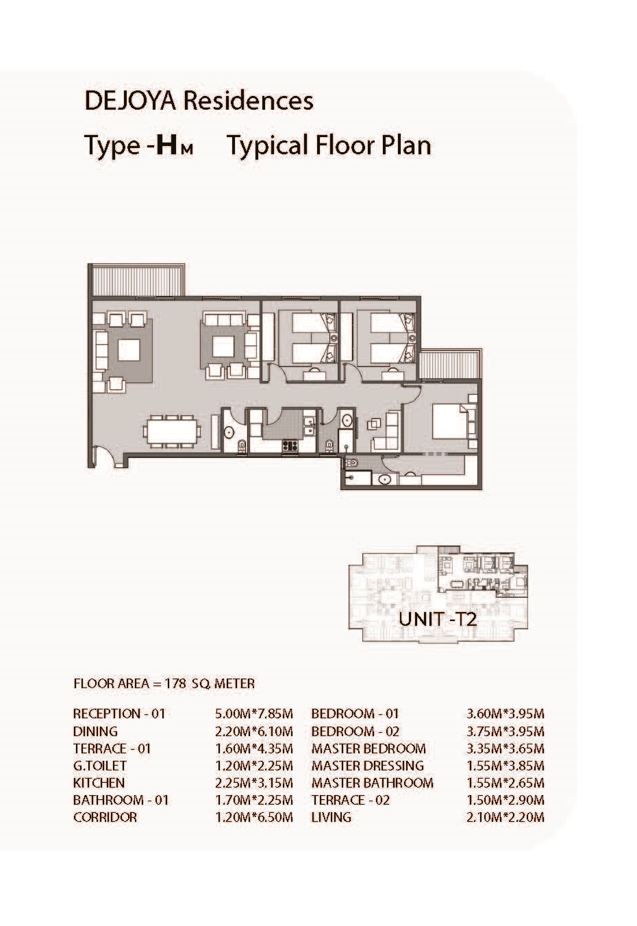 Floor plan for apartment at Dejoya Residence