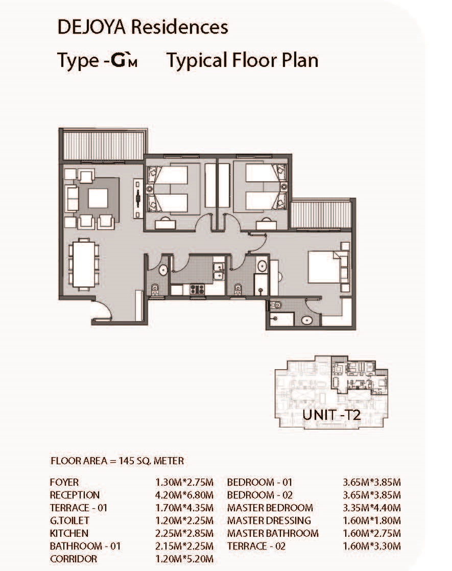 Floor plan for apartment at Dejoya Residence
