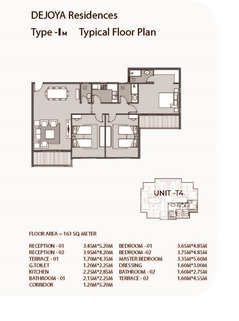 Floor plan for apartment at Dejoya Residence