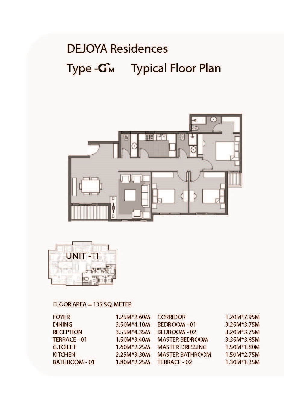 Floor plan for apartment at Dejoya Residence