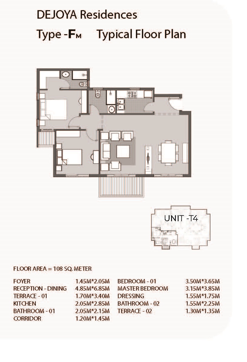Floor plan for apartment at Dejoya Residence