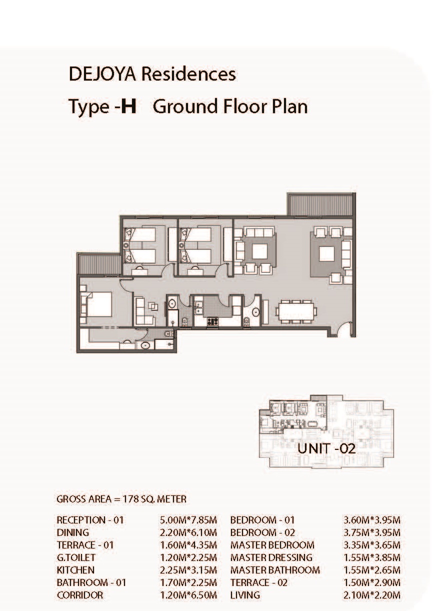 Floor plan for apartment at Dejoya Residence