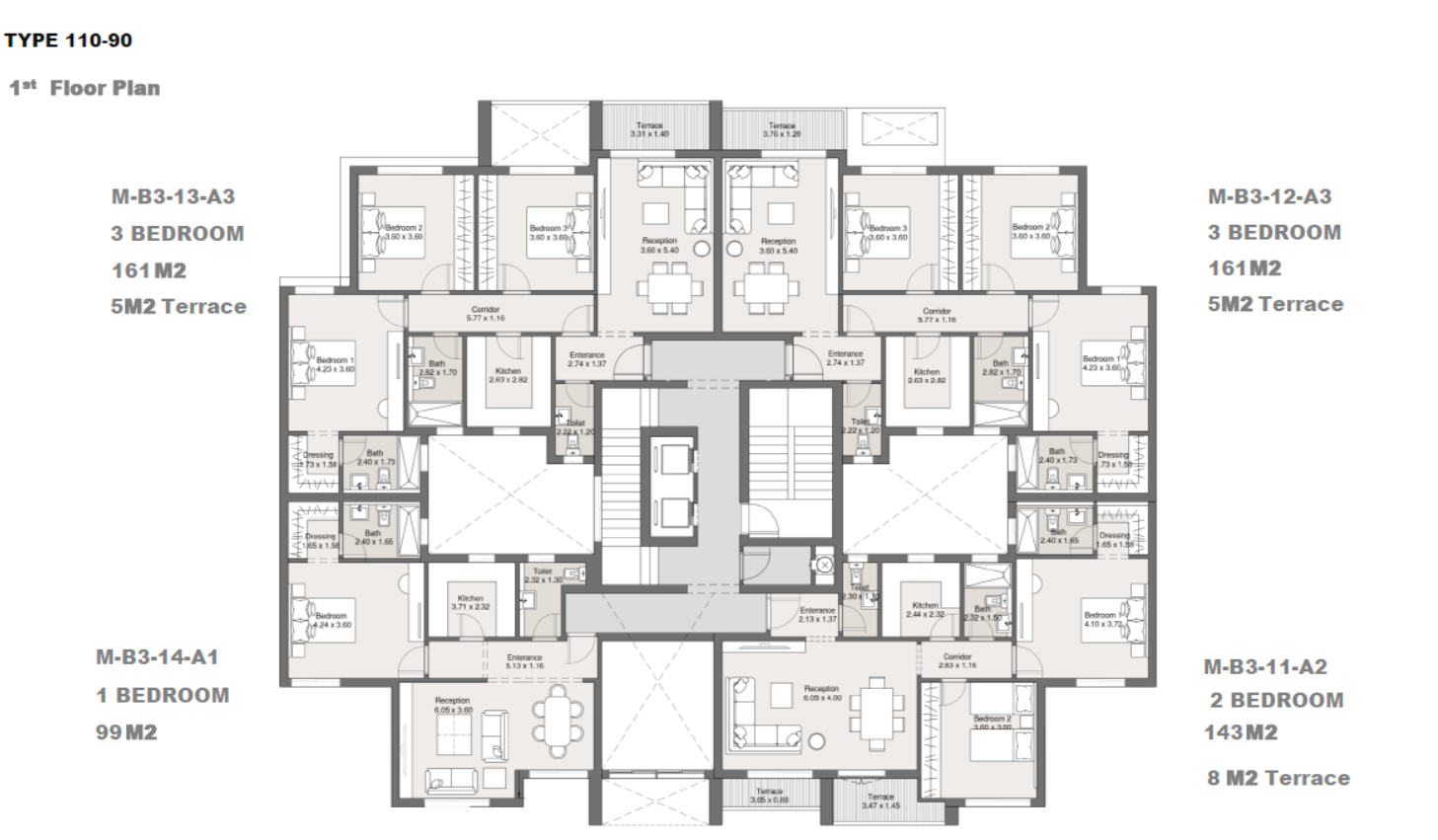 Floor plan for apartment at Maliv