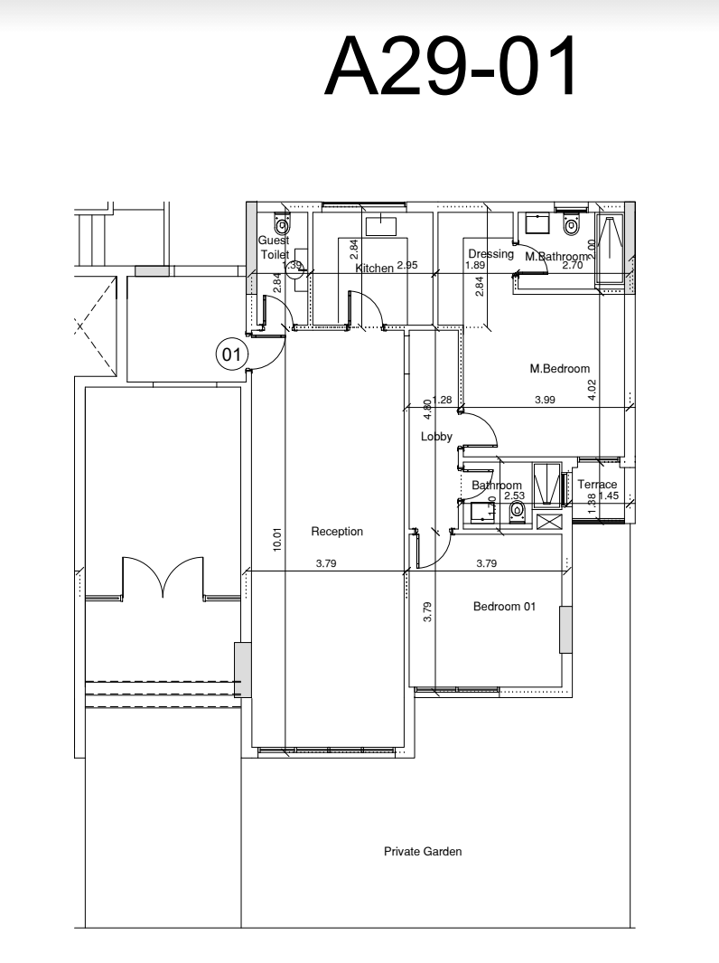 Floor plan for apartment at Scene 7