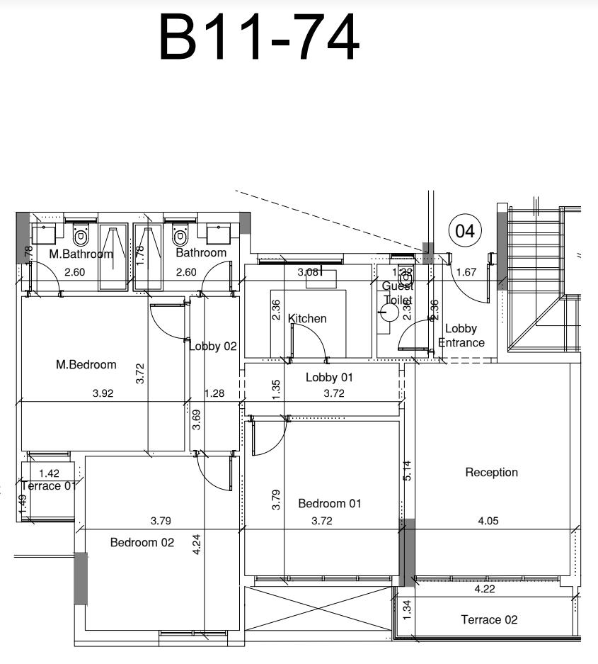 Floor plan for apartment at Scene 7