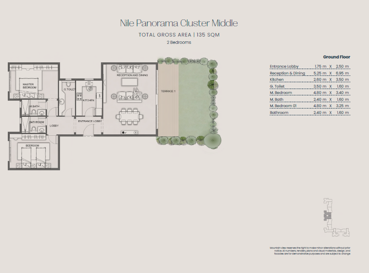 Floor plan for apartment at Jirian - Mountain View