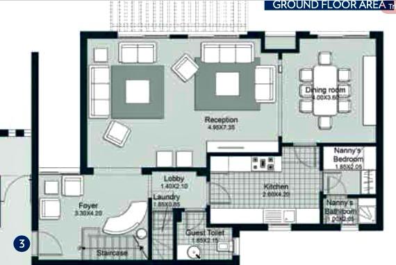 Floor plan for duplex at Westown Residences