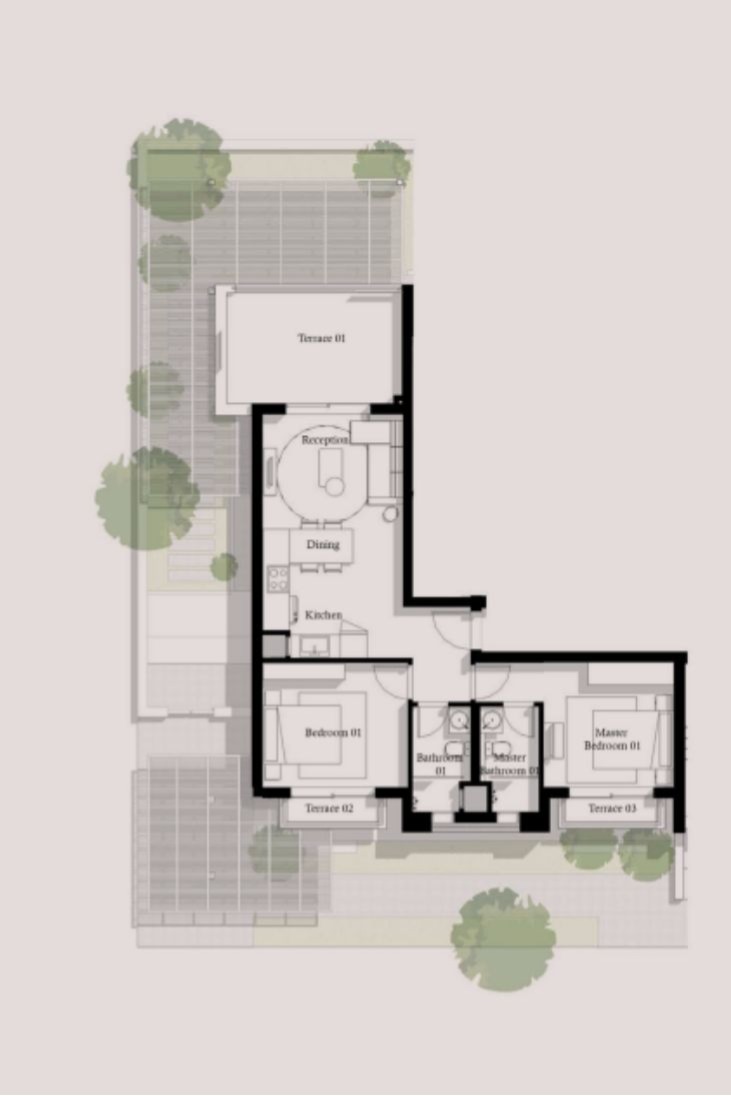 Floor plan for chalet at Jefaira