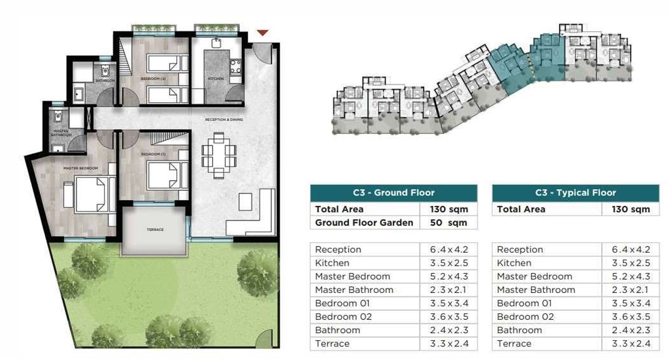 Floor plan for apartment at Kayan