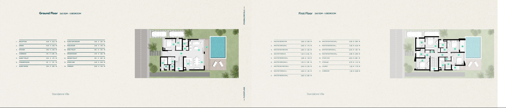 Floor plan for villa at Azha North Coast