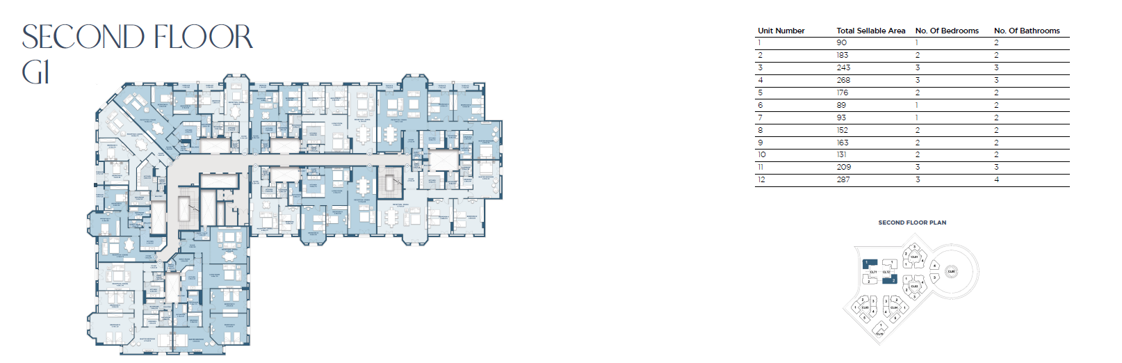 Floor plan for apartment at New Garden City