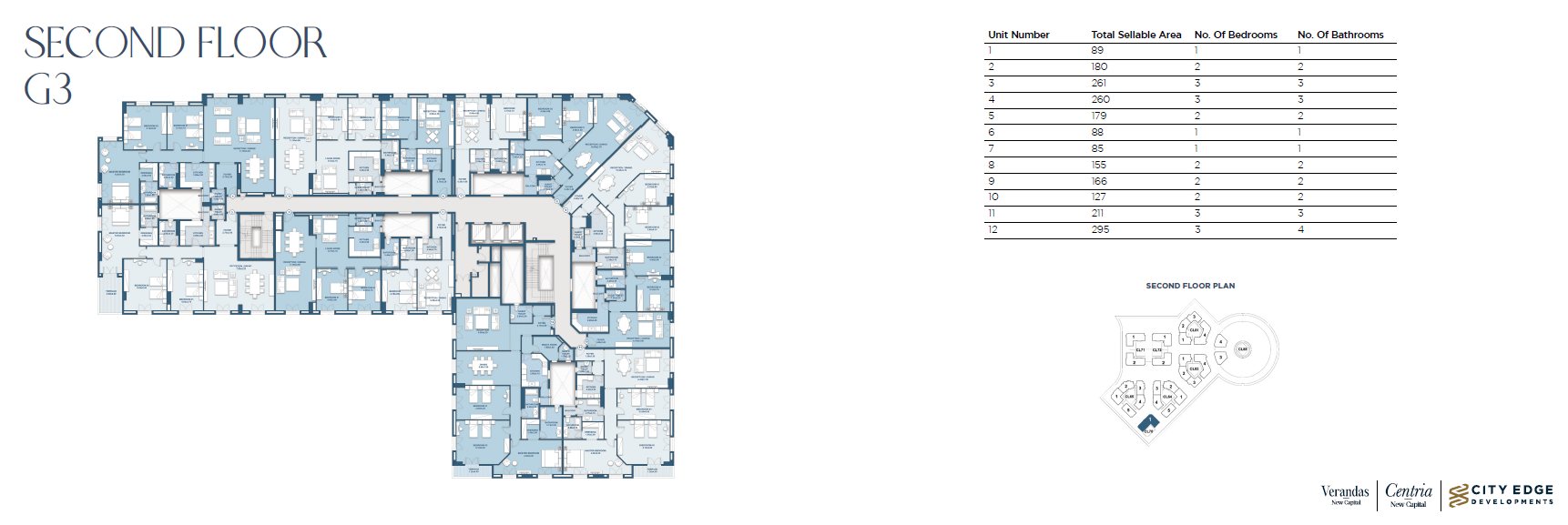 Floor plan for apartment at New Garden City