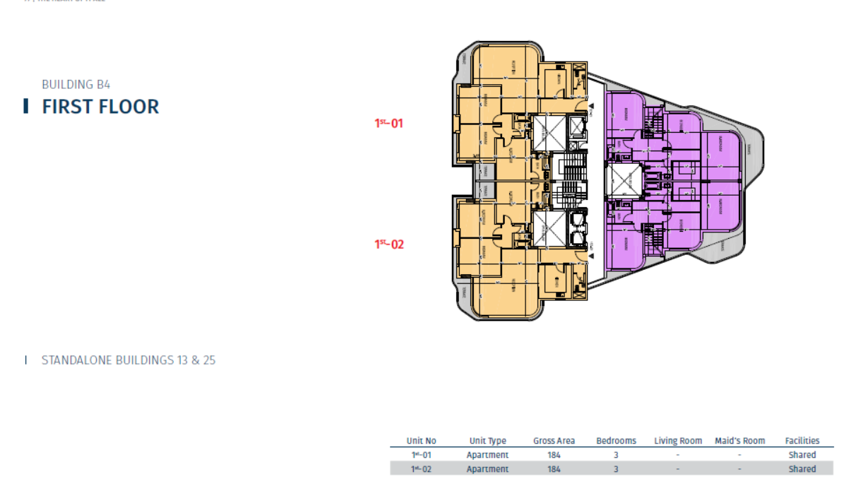 Floor plan for apartment at Bloomfields