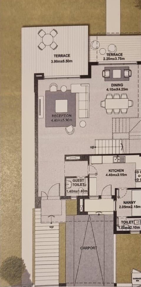 Floor plan for townhouse at The Estates