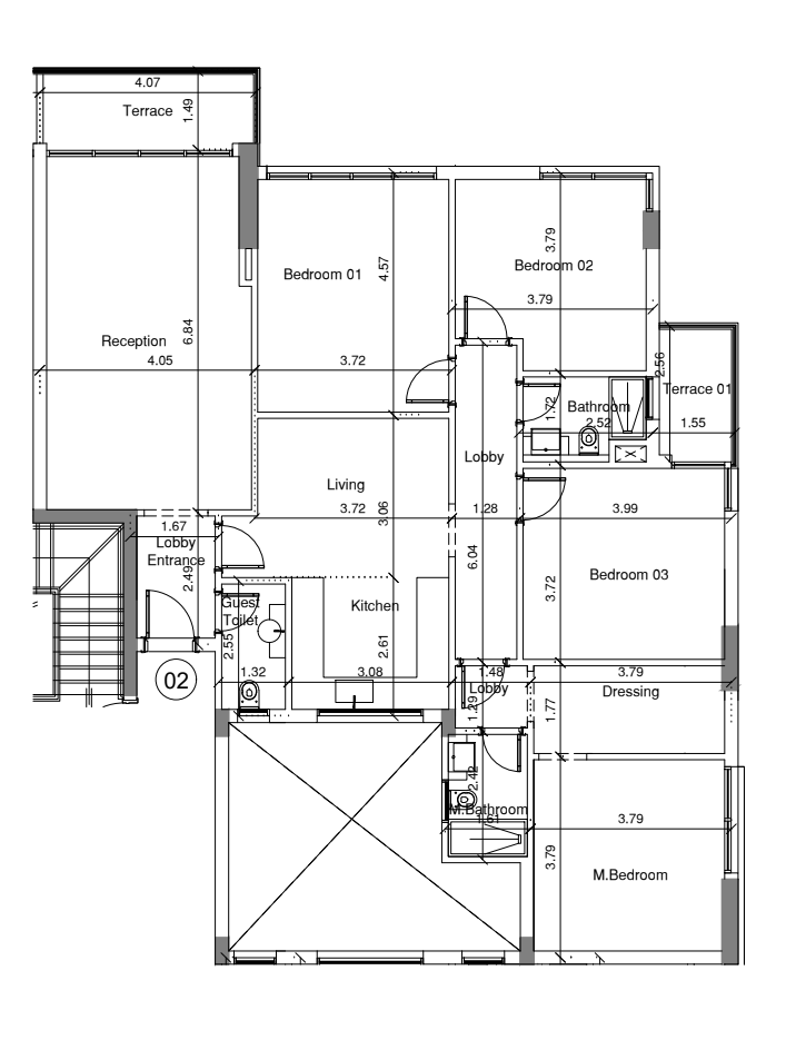 Floor plan for apartment at Scene 7