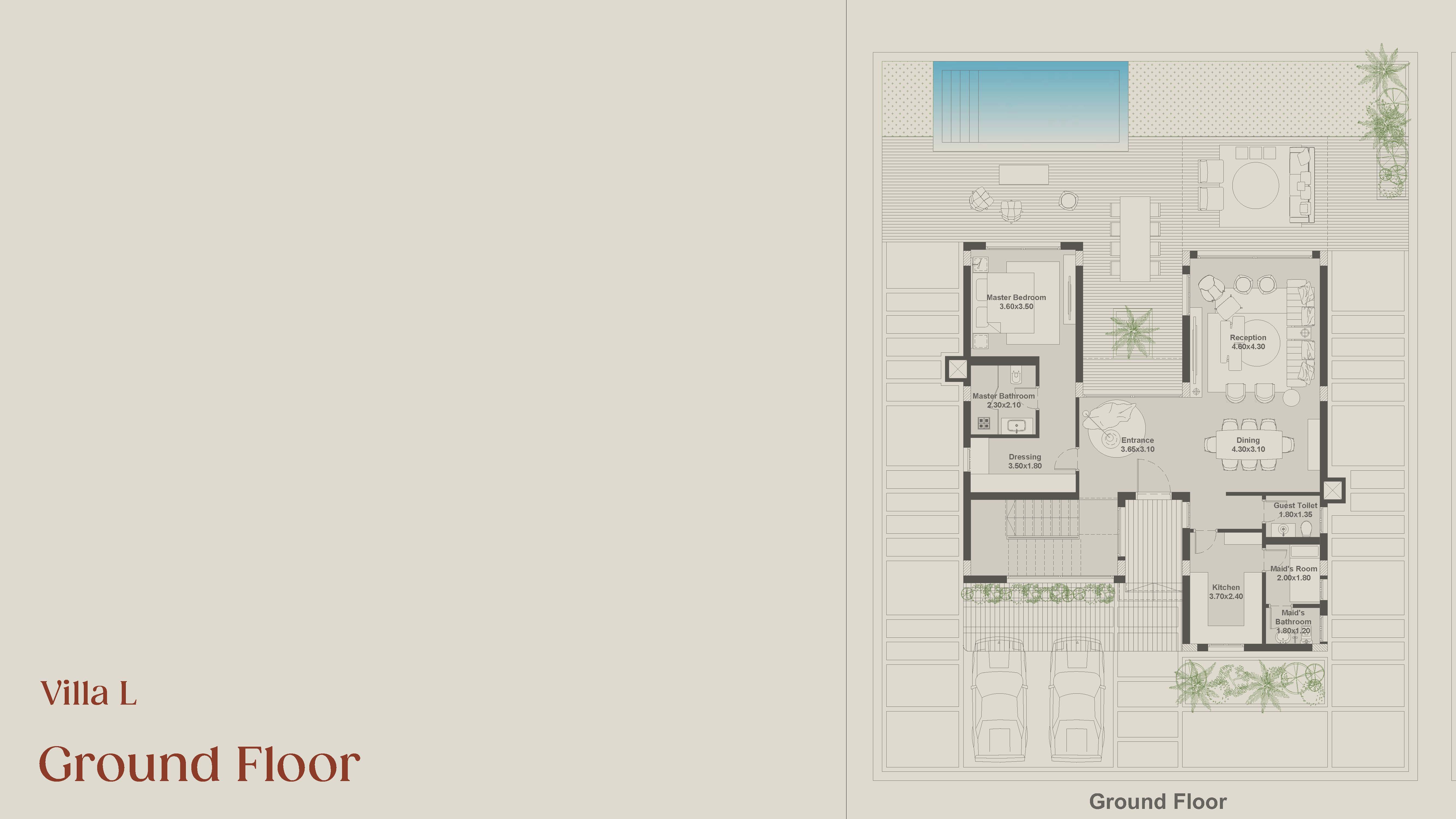 Floor plan for villa at ONS