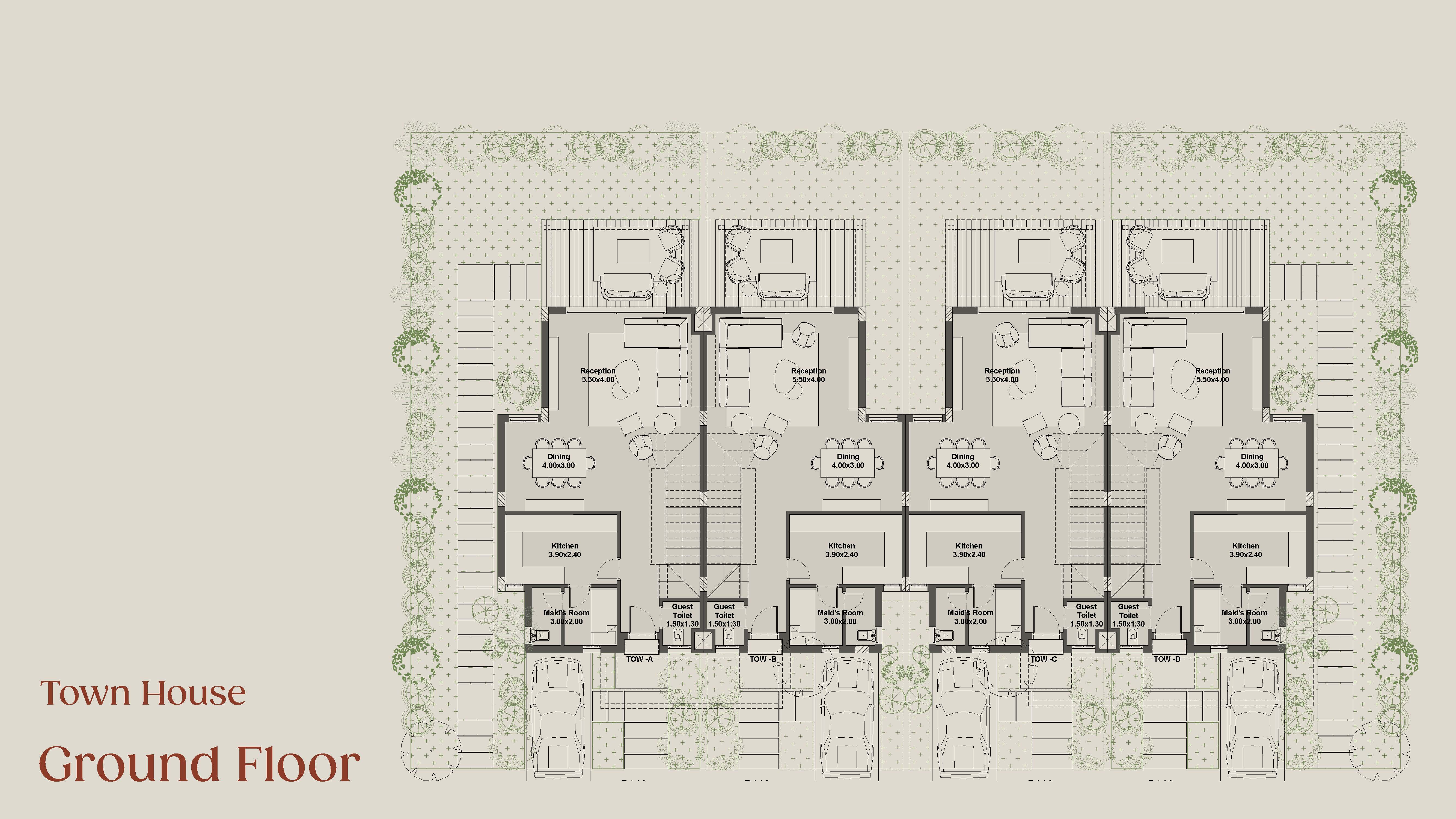 Floor plan for townhouse at ONS