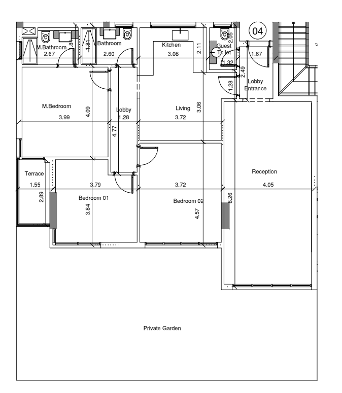 Floor plan for apartment at Scene 7