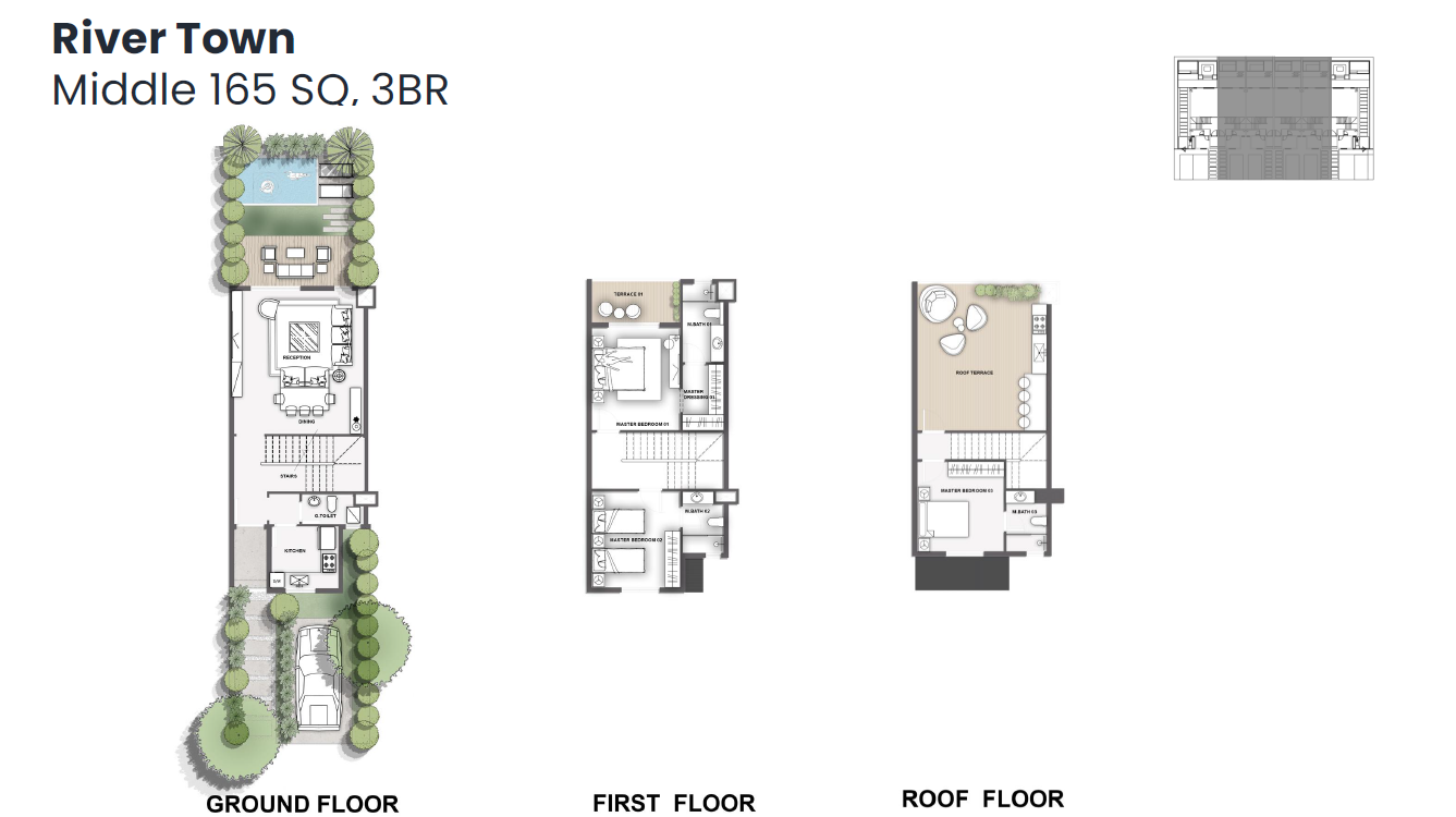 Floor plan for townhouse at Jirian - Mountain View