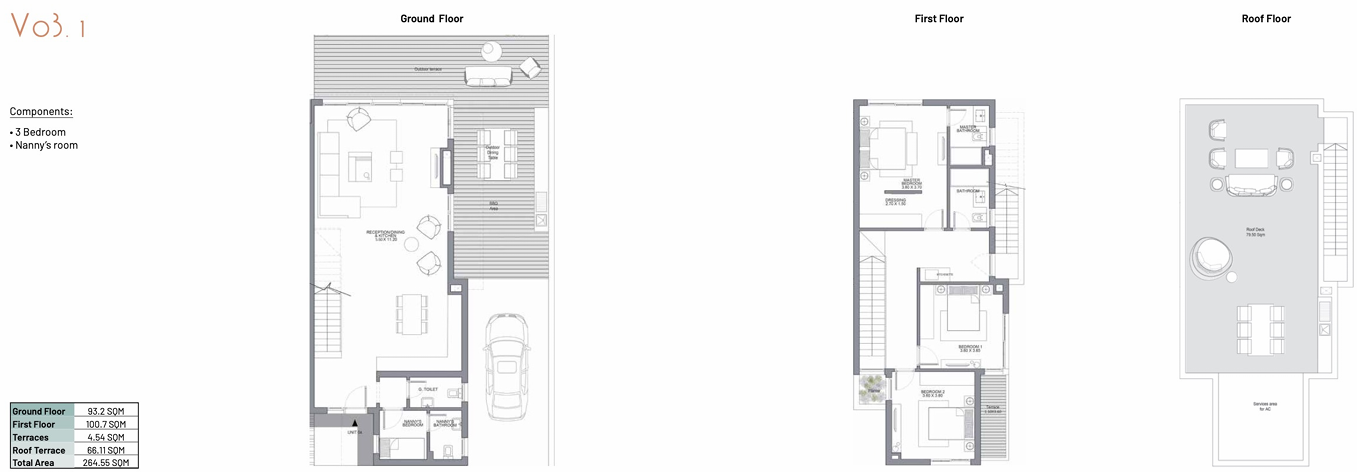 Floor plan for villa at Opal-June