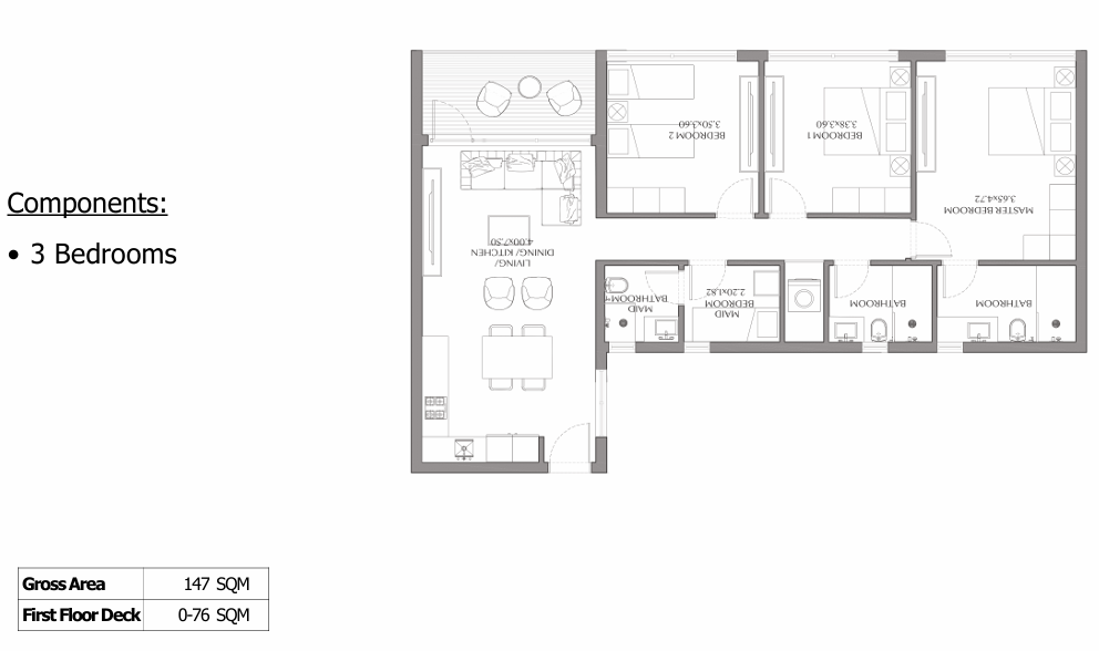 Floor plan for apartment at June