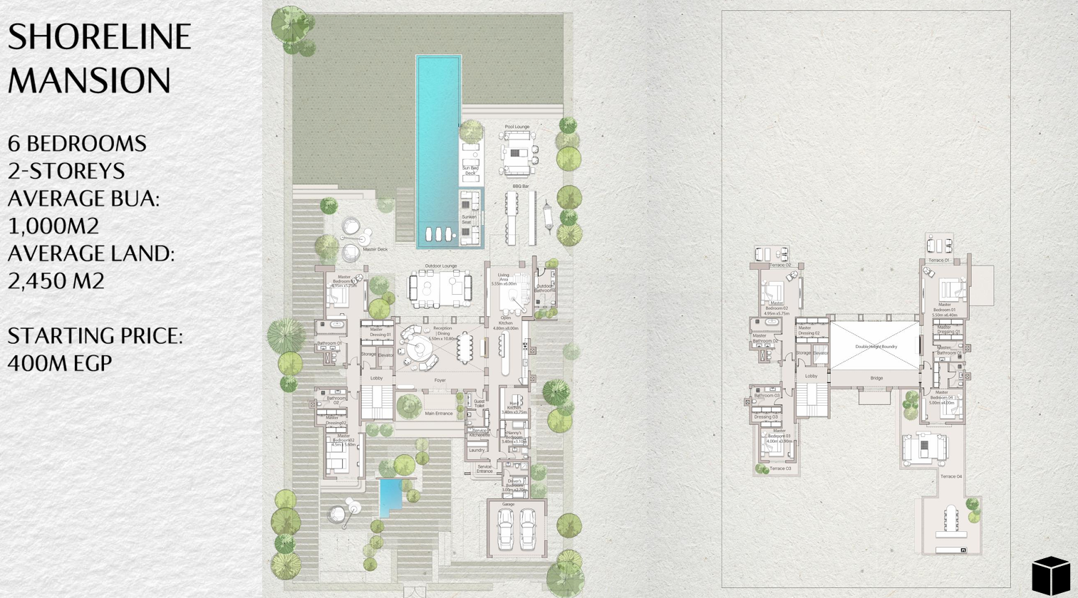 Floor plan for villa at Ogami Ras El Hekma