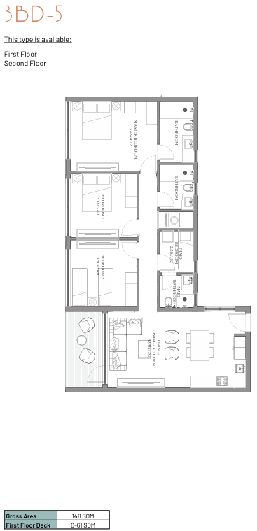 Floor plan for apartment at June