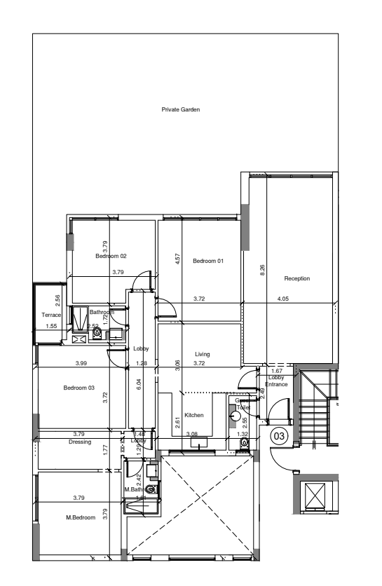 Floor plan for apartment at Scene 7