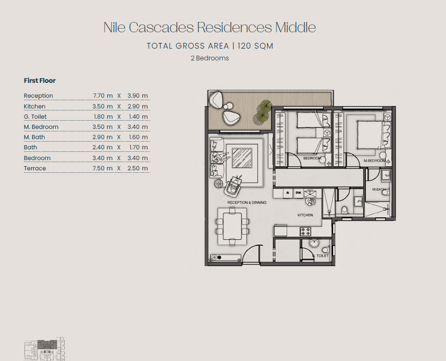 Floor plan for apartment at Jirian - Mountain View