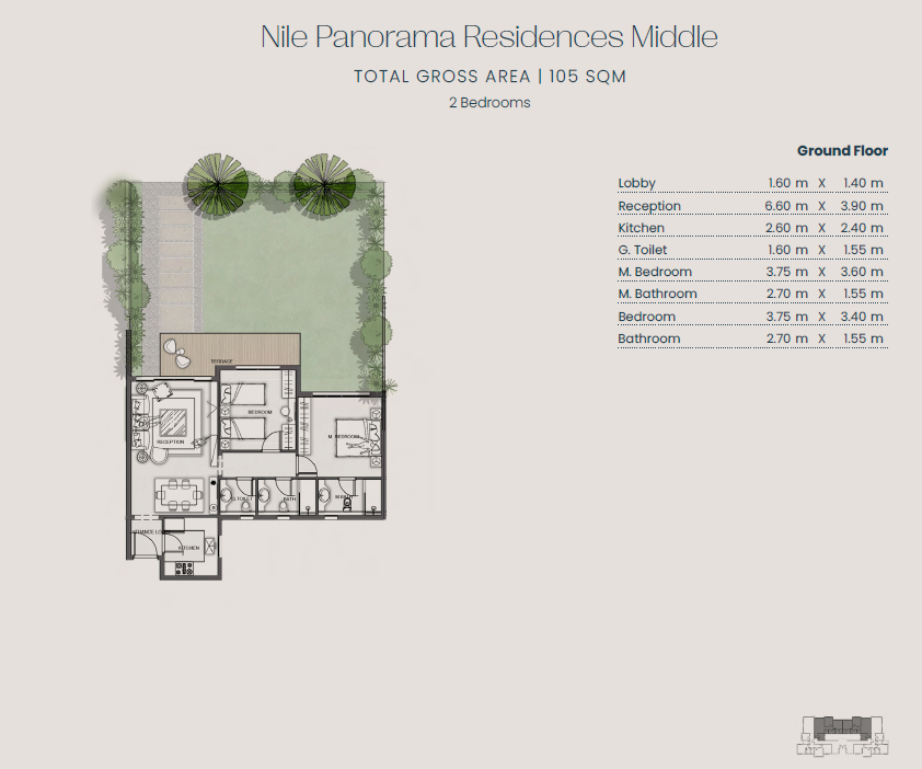 Floor plan for apartment at Jirian - Mountain View