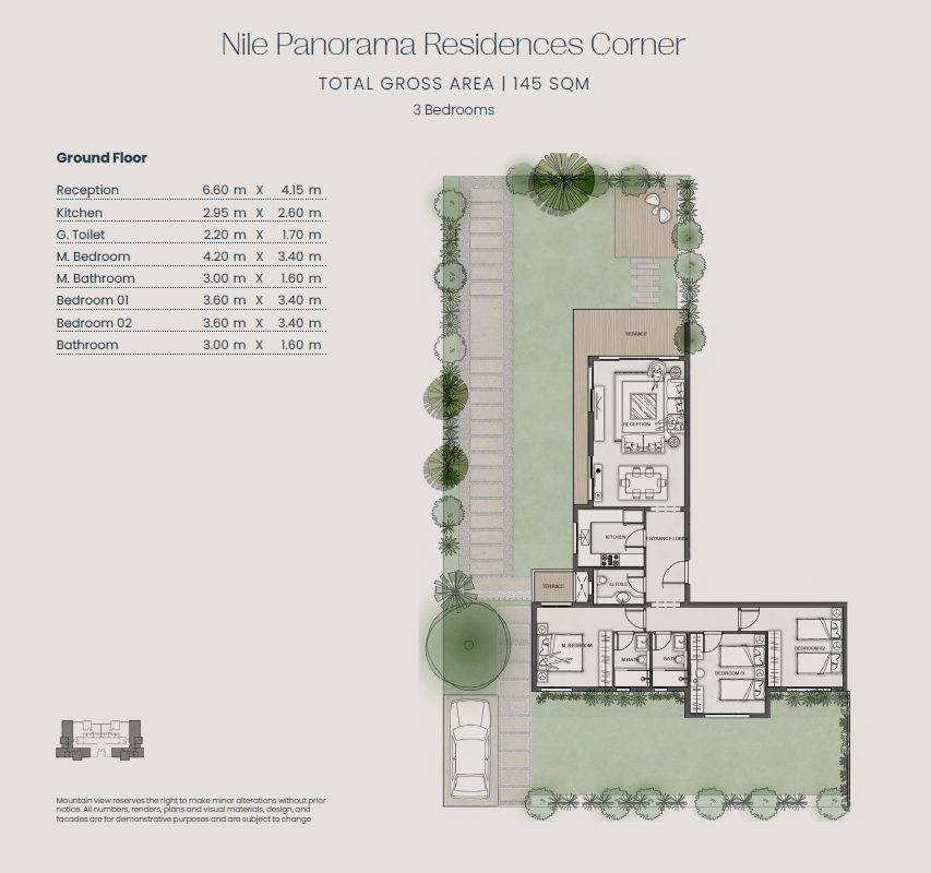 Floor plan for apartment at Jirian - Mountain View