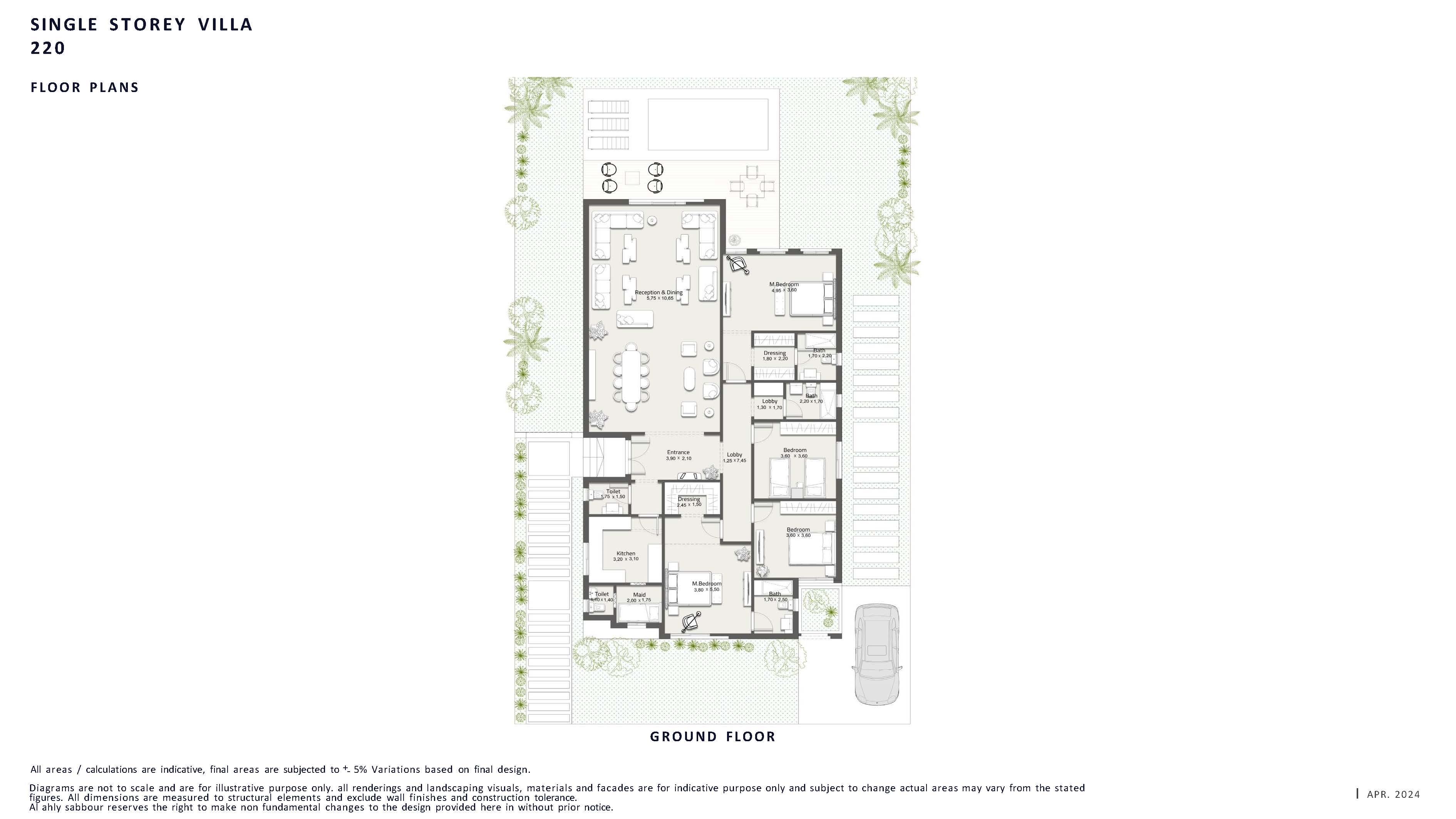 Floor plan for villa at At East