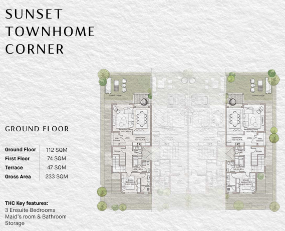 Floor plan for townhouse at Ogami Ras El Hekma