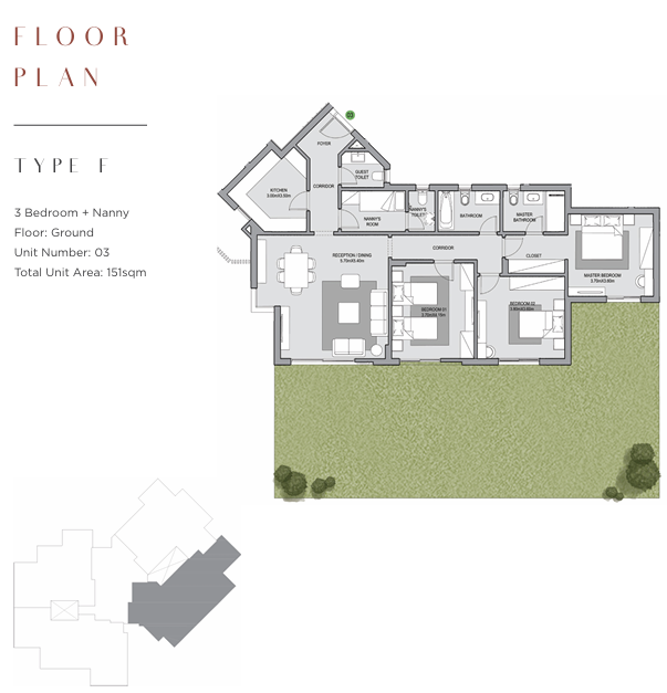 Floor plan for apartment at The Estates Residence