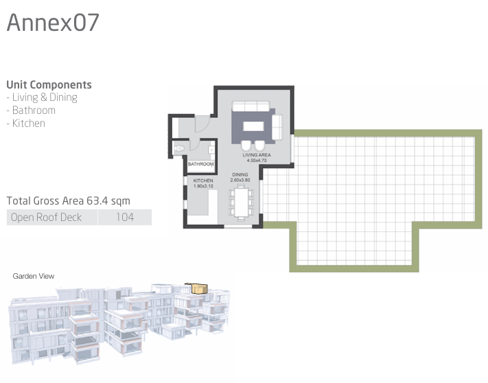 Floor plan for penthouse at VYE SODIC