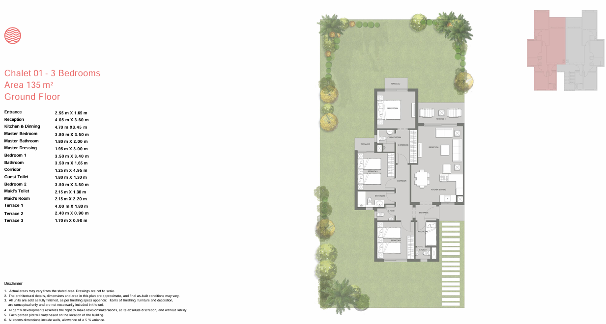Floor plan for chalet at Seazen-Phase 2