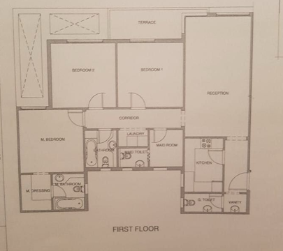 Floor plan for apartment at Mountain View ICity New Cairo