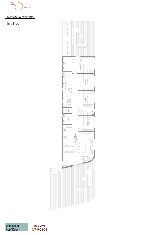 Floor plan for apartment at Beach Residence-June