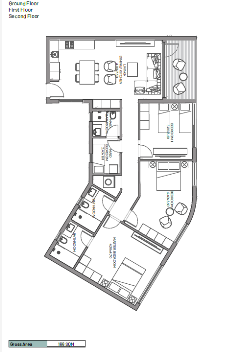 Floor plan for apartment at Beach Residence-June