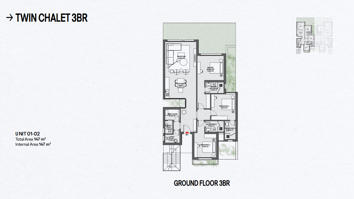 Floor plan for chalet at Geo The Med