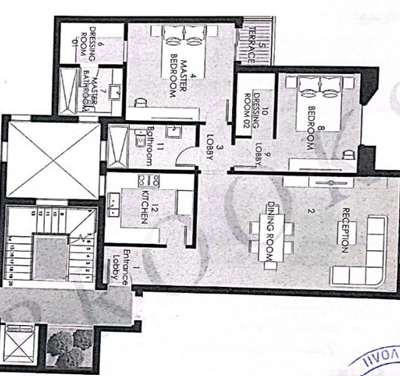 Floor plan for apartment at The Brooks